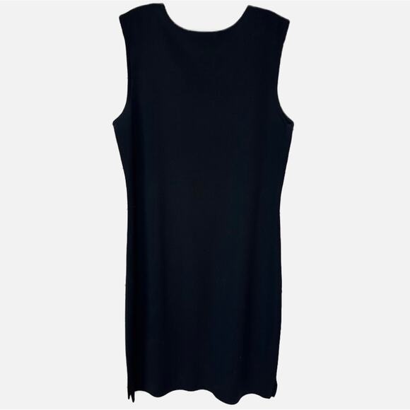 Misook Knit Basic Sleeveless Dress - BLACK - Picture 3 of 3